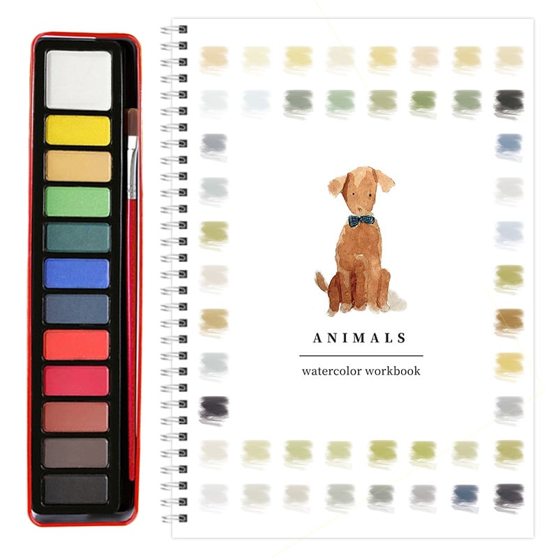 🎁Last Day Promotion 70% OFF💕 Watercolor Workbook🖼️Beginner-Friendly