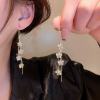 Fashion Crystal Flower Tassel Earrings