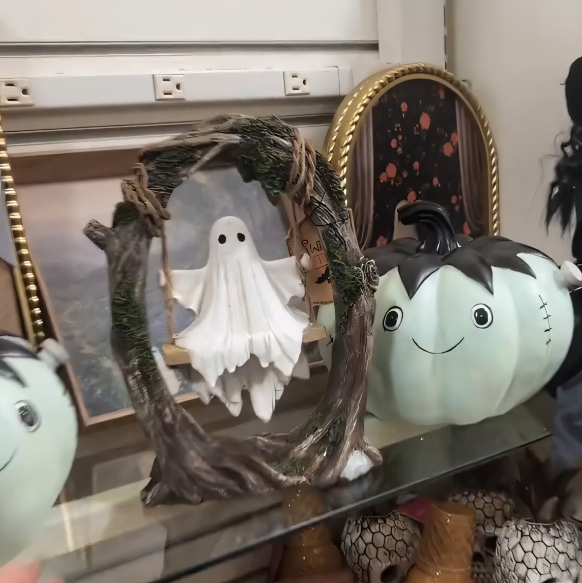 🔥Early Halloween Offer👻2025 Oncandforal®Swinging Shadows: Ghost on a Tree Swing