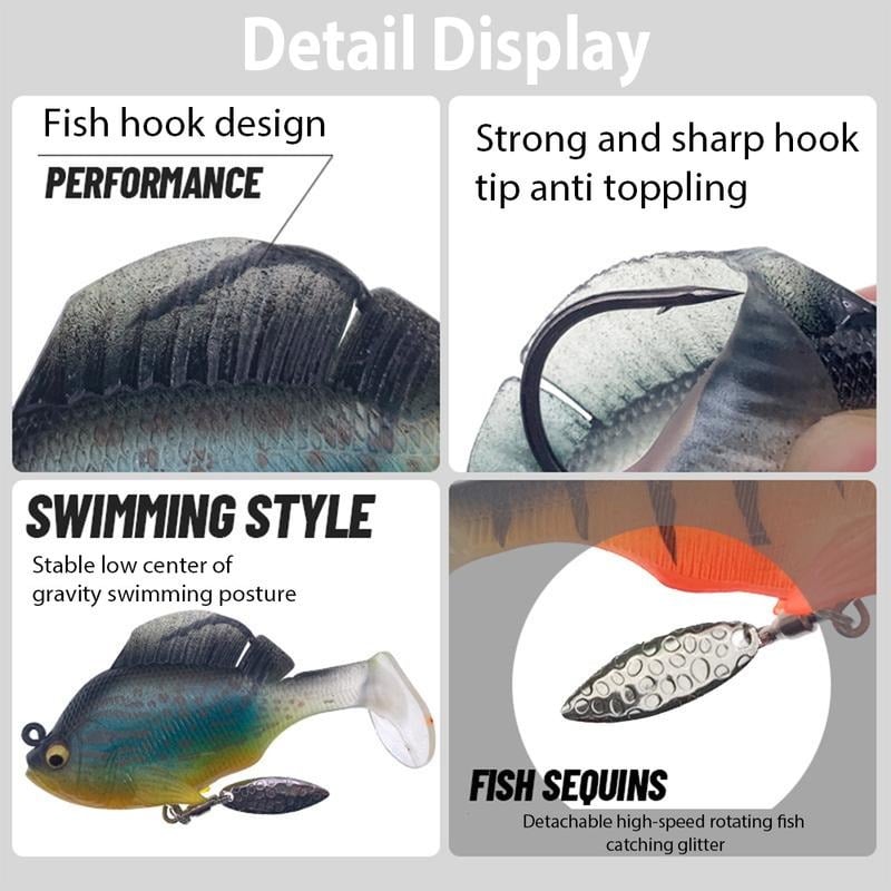 💥LAST DAY SALE 50% OFF💥6Pcs Multiple Pre-Rigged Jig Head Soft Fishing Lures