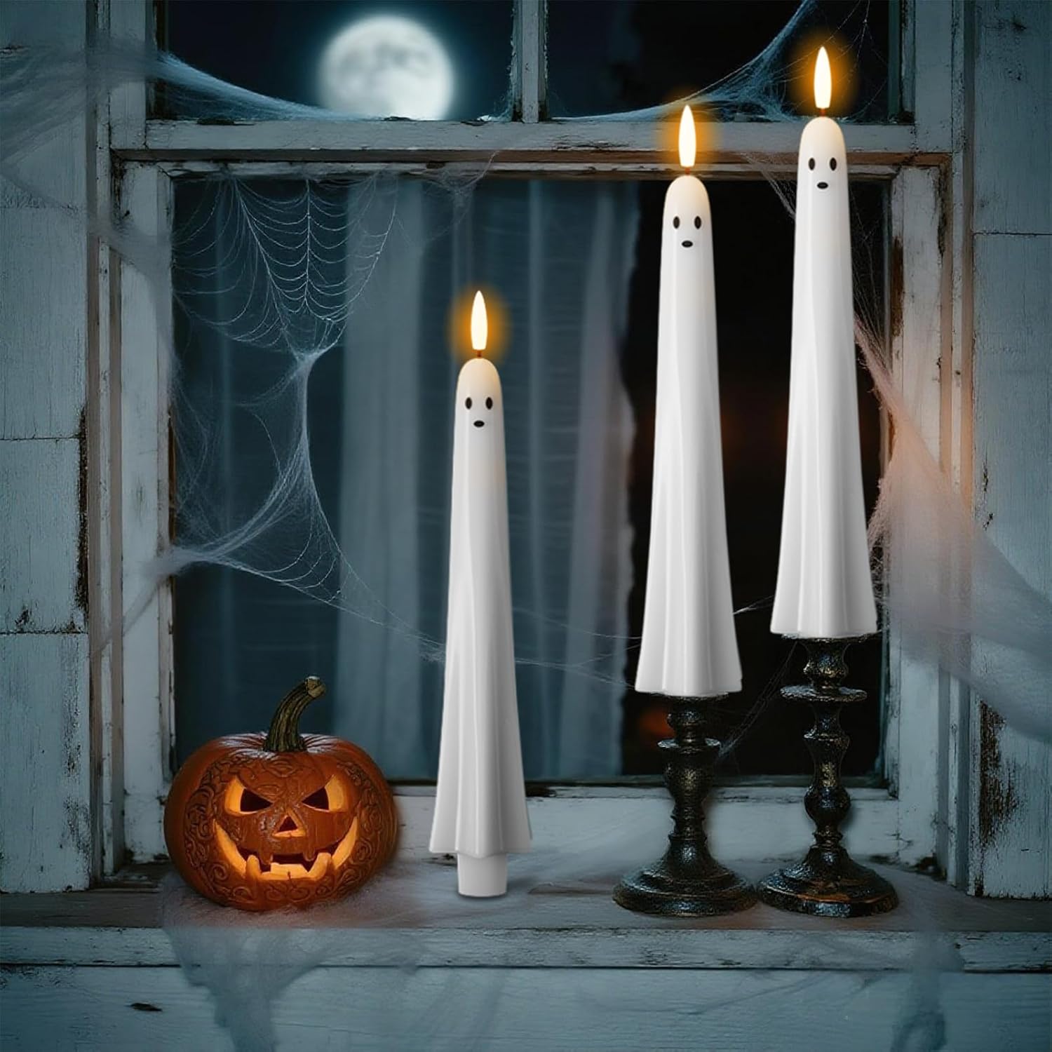 🔥Last Day Promotion 50% OFF🔥Ghost Flameless Taper Candles with Remote