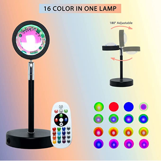 (🎄Christmas Big Sale -50% OFF)16 Colors Sunset Lamp Projector,Free Shipping