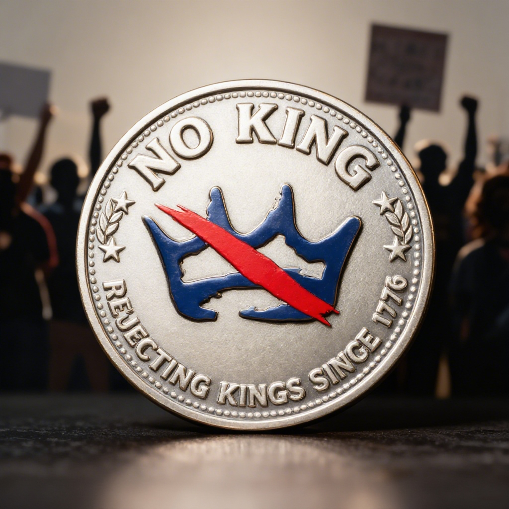👑💥No kings No tyrants No thrones Coin – The Spirit of 1776 Lives On