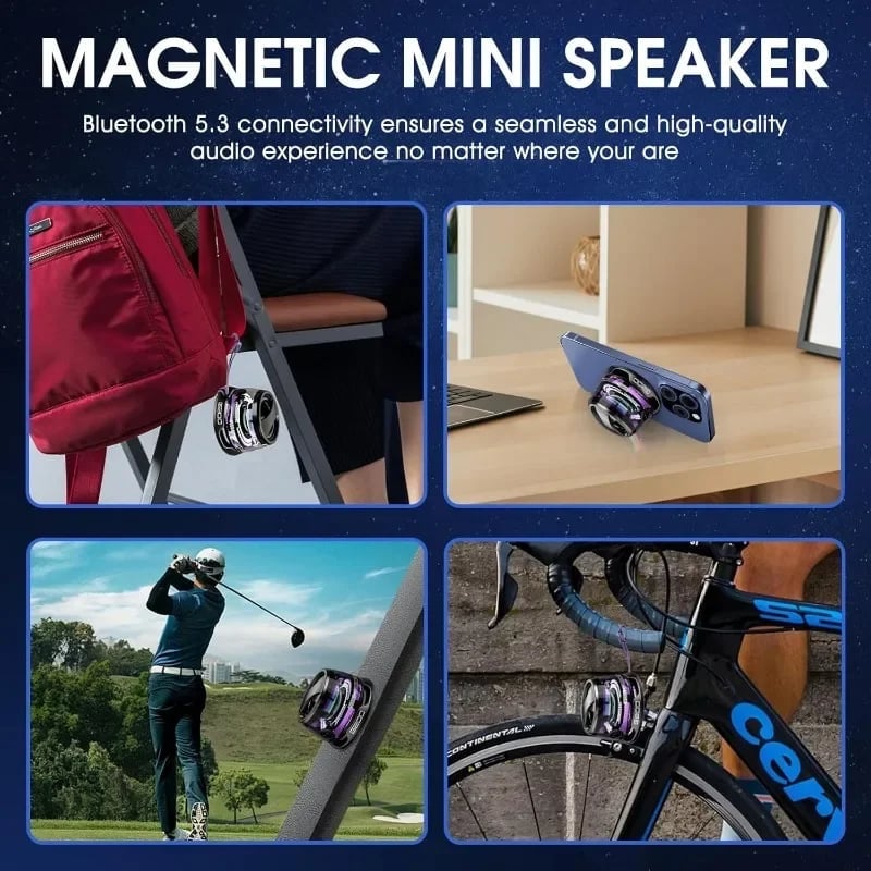 🎁TikTok Last Day Sale - 70% OFF🎉Wireless Portable Magnetic Speaker(🚀Free VIP shipping for two pcs ! )