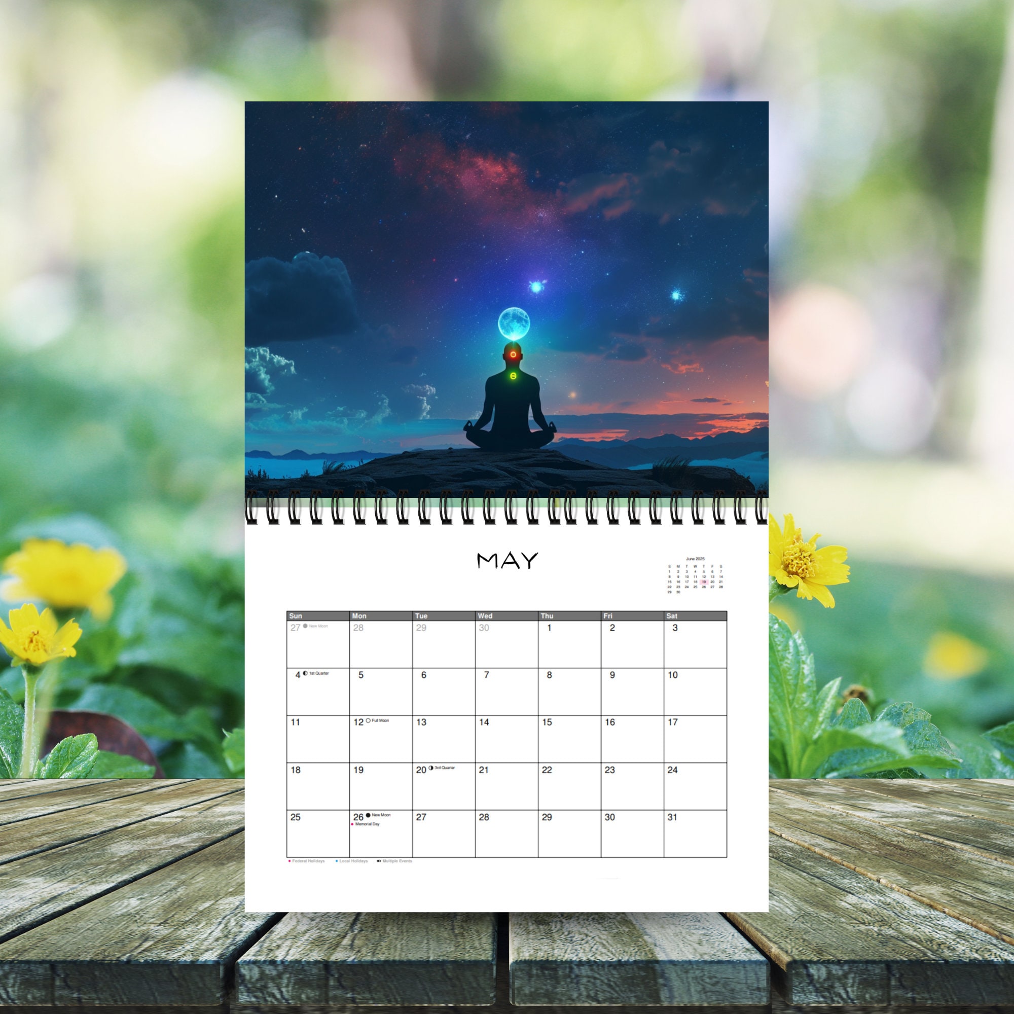 2025 Mindful Calm Calendar | Self Care Planner