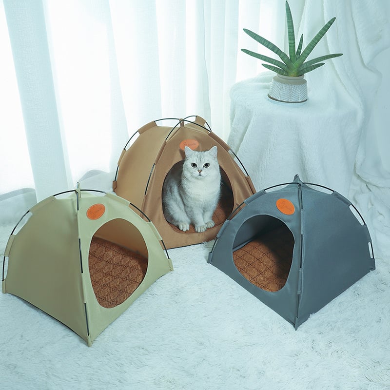 🎁Last Day Promotion- SAVE 70%🎉Foldable & washable pet tent nest for cats and dogs/Breathable & Cooling mat