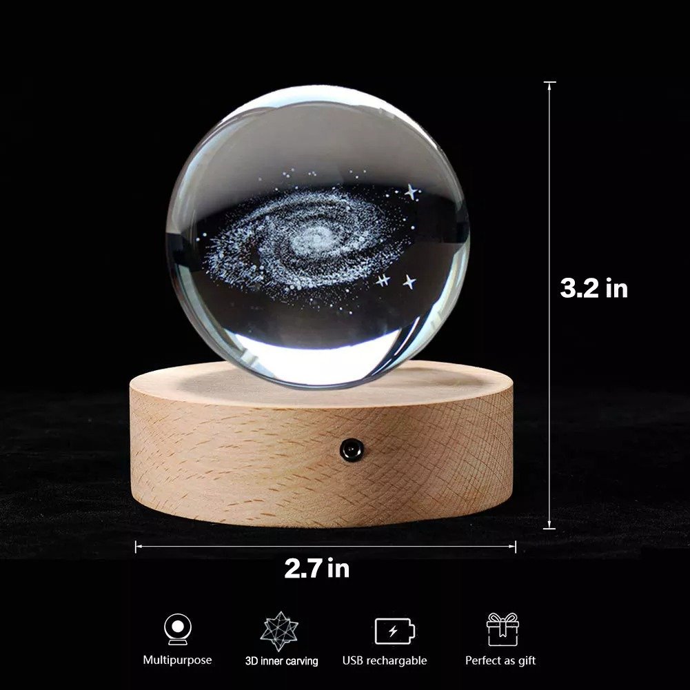 🔥Last Day Sale - 75% OFF - 3D Planet Crystal Ball (🔥BUY 2  FREE SHIPPING 🔥)