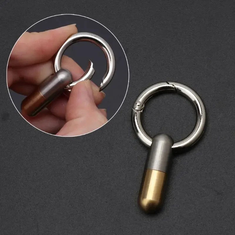 Stainless Steel Capsule Keyring EDC Cutting Tools