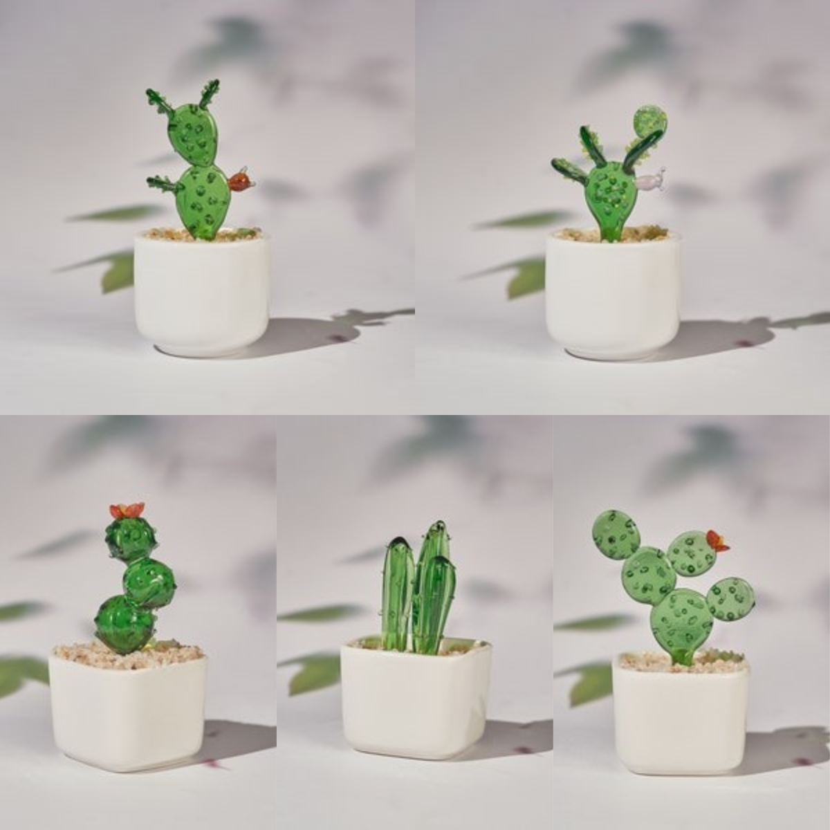 🌵Fused Glass Cactus Plants: 🔥Handmade Stained Glass Plant Decorations