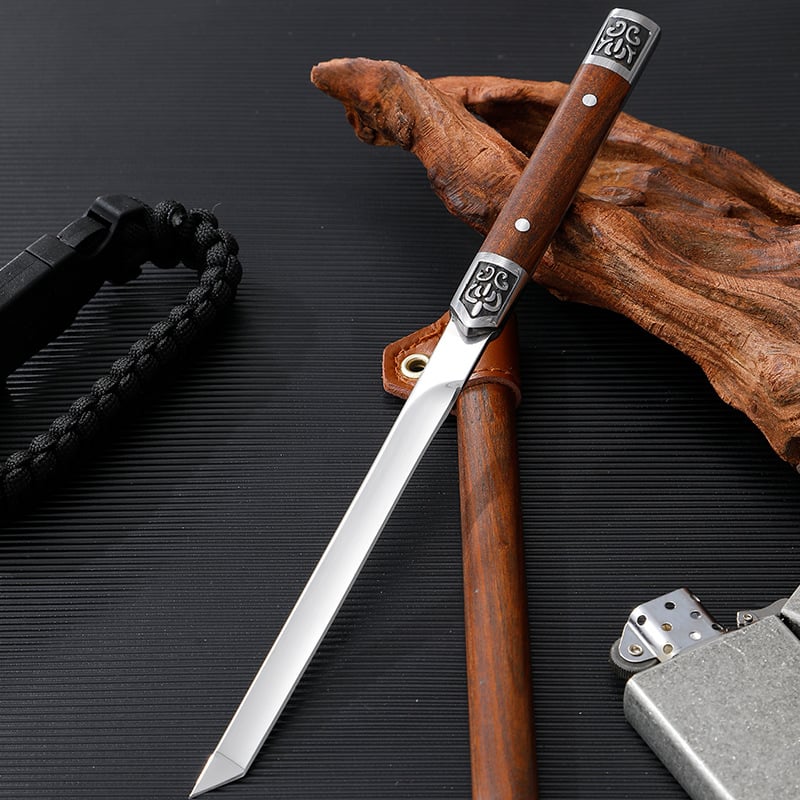 Red rosewood integrated keel sharp high-end fruit peeling knife