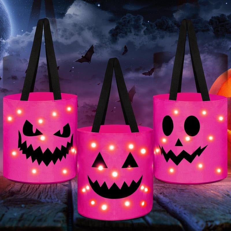 🎃 GlowPump LED Halloween Candy Bags (3 Pcs Set) ✨