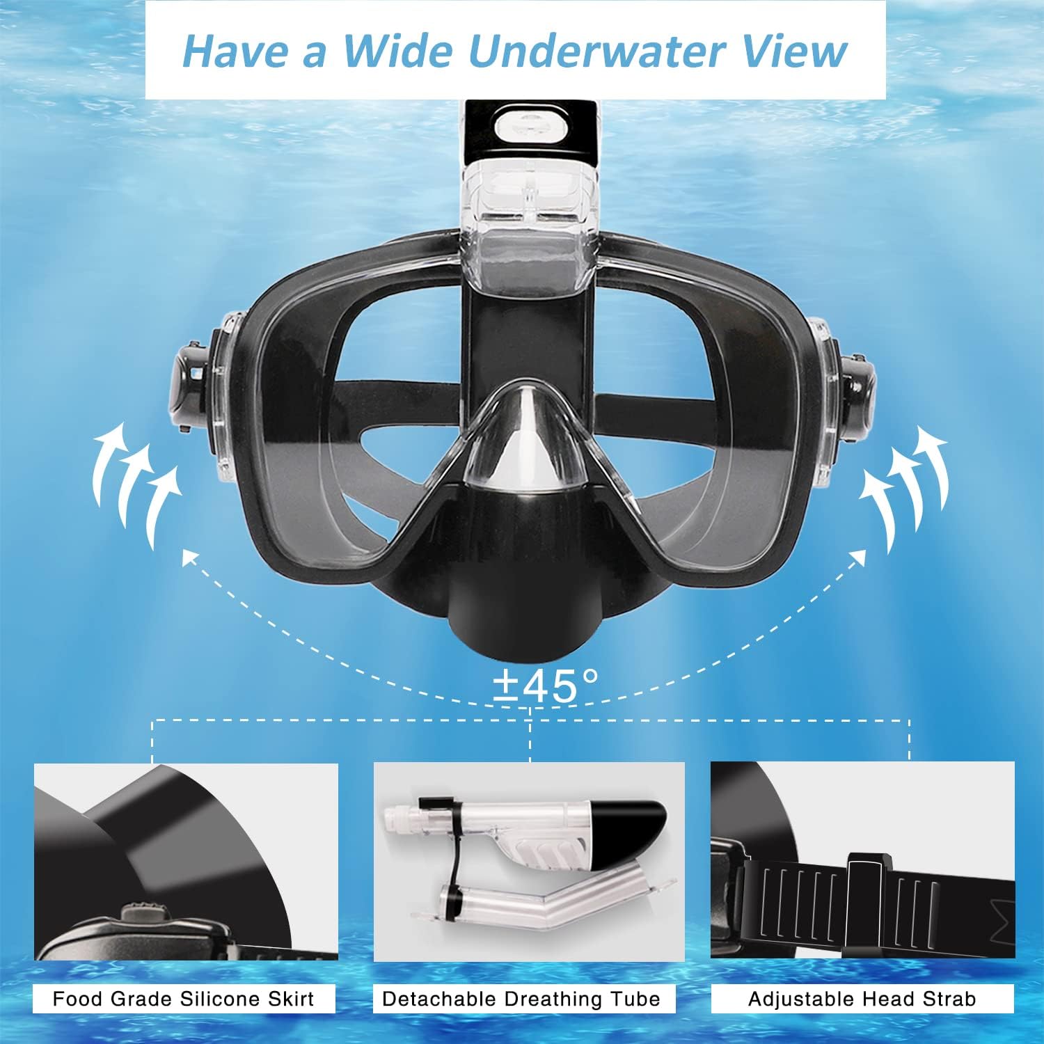(🔥Last Day Promotion 50% OFF) Watery Full-face snorkel mask