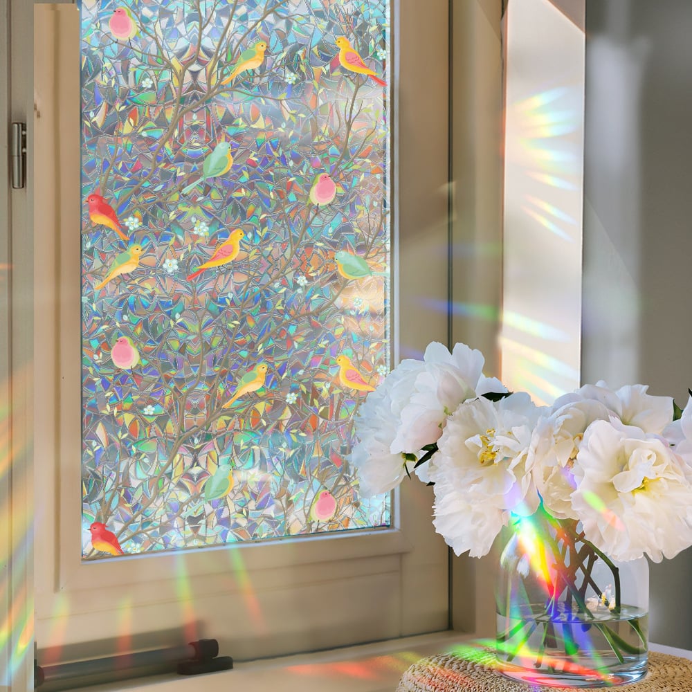 (🌲Early Christmas Sale - 49% OFF) Sun Catcher Prismatic Bird Window Film,43x100 CM