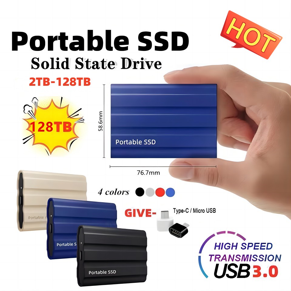 Ultra-high-speed Portable Mobile Solid State Drive, for Photographers, Content Creators and Gaming, External Solid State Drive