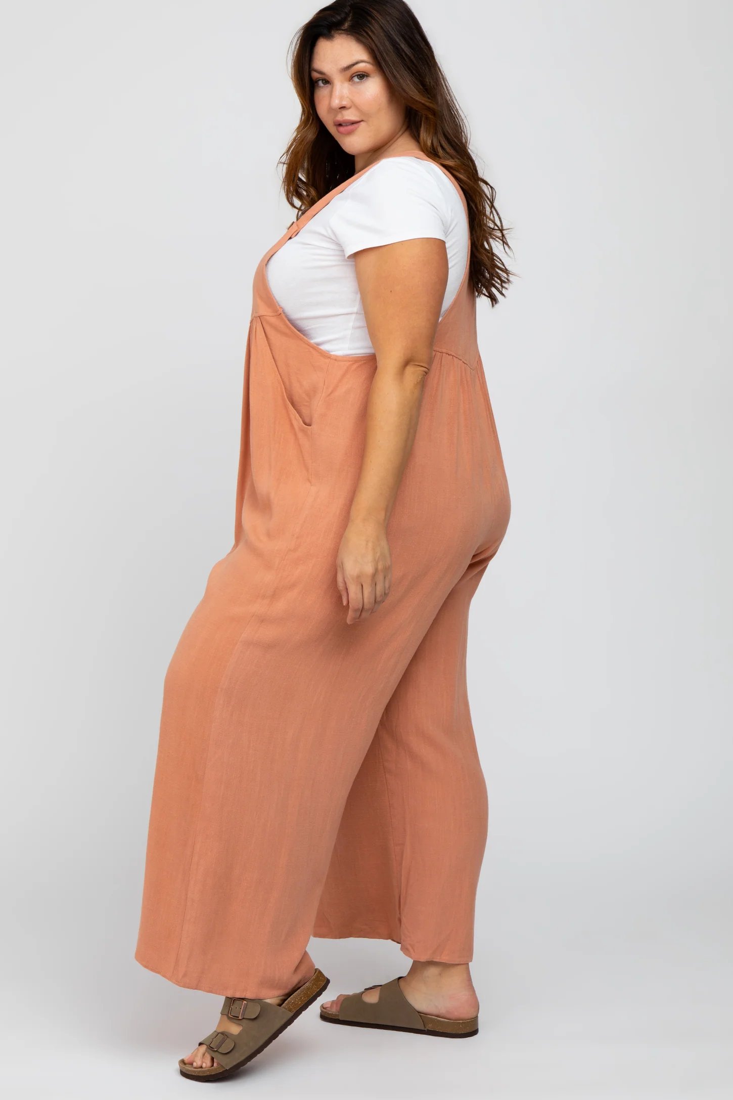 LAST DAY 70% OFF🔥-Plus Size Wide Leg Overalls Jumpsuit (Buy 2 Free Shipping)