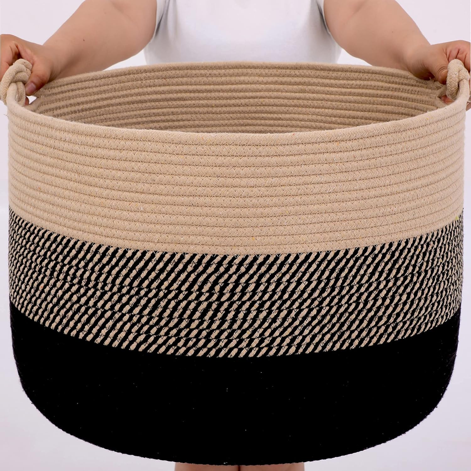 KAKAMAY Large Blanket Basket (20