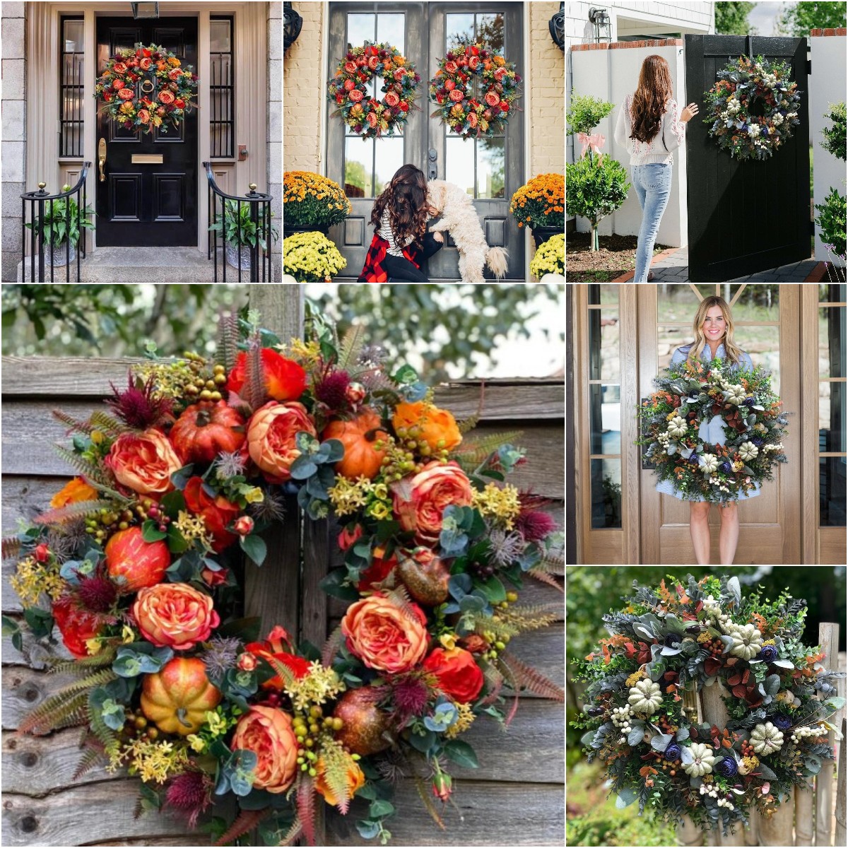 💖🔥HOT SALE 49% OFF⚡--💖Fall Peony And Pumpkin Wreath - Year Round Wreath