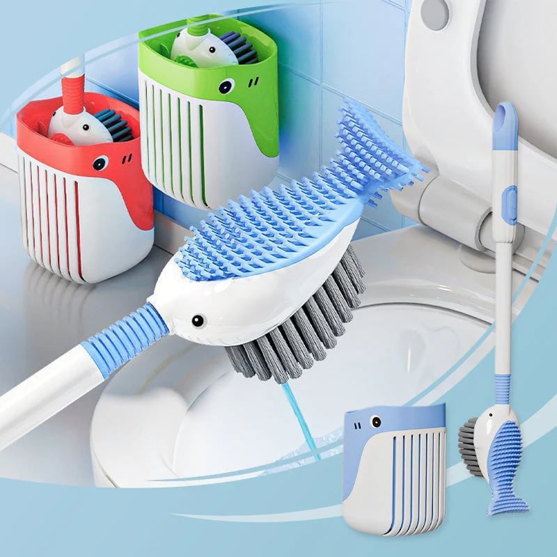 🎁TikTok Last Day Sale - 70% OFF🎉Wall-Mounted Suction Cup Toilet Cleaning Brush Set