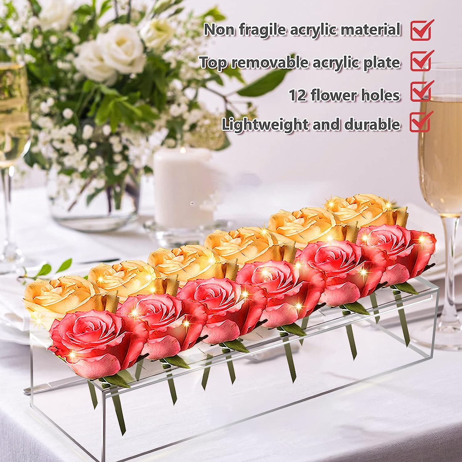 (🔥HOT SALE TODAY - 49% OFF) Clear Acrylic Flower Vase - BUY 2 FREE SHIPPING NOW