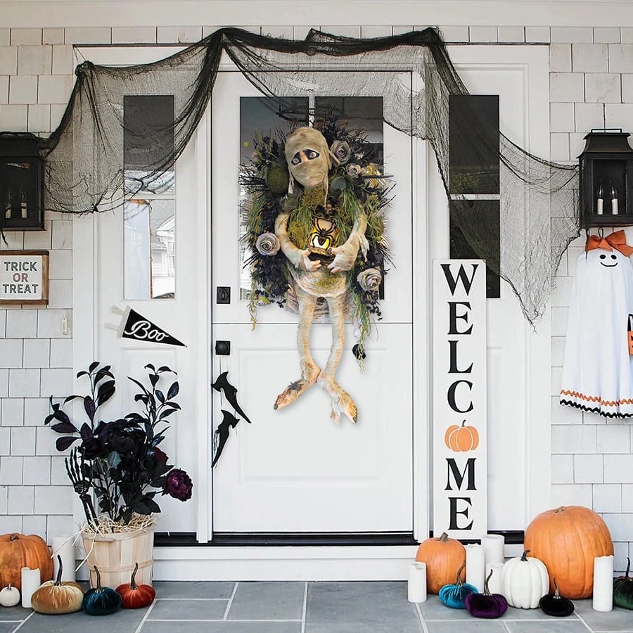 🎃LIMITED TIME OFFER💀MUMMY HALLOWEEN WREATH