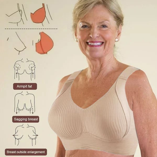 🎁 Last Day Promotion 70% OFF🔥Women's Ribbed Push Up Adjustable Wireless Bra