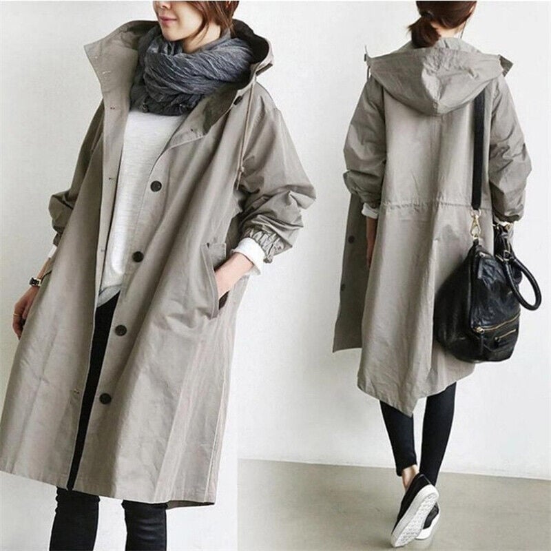 🔥GRÖSSTER SALE – 49 % RABATT🔥🔥Wasserdichter Trenchcoat mit Kapuze