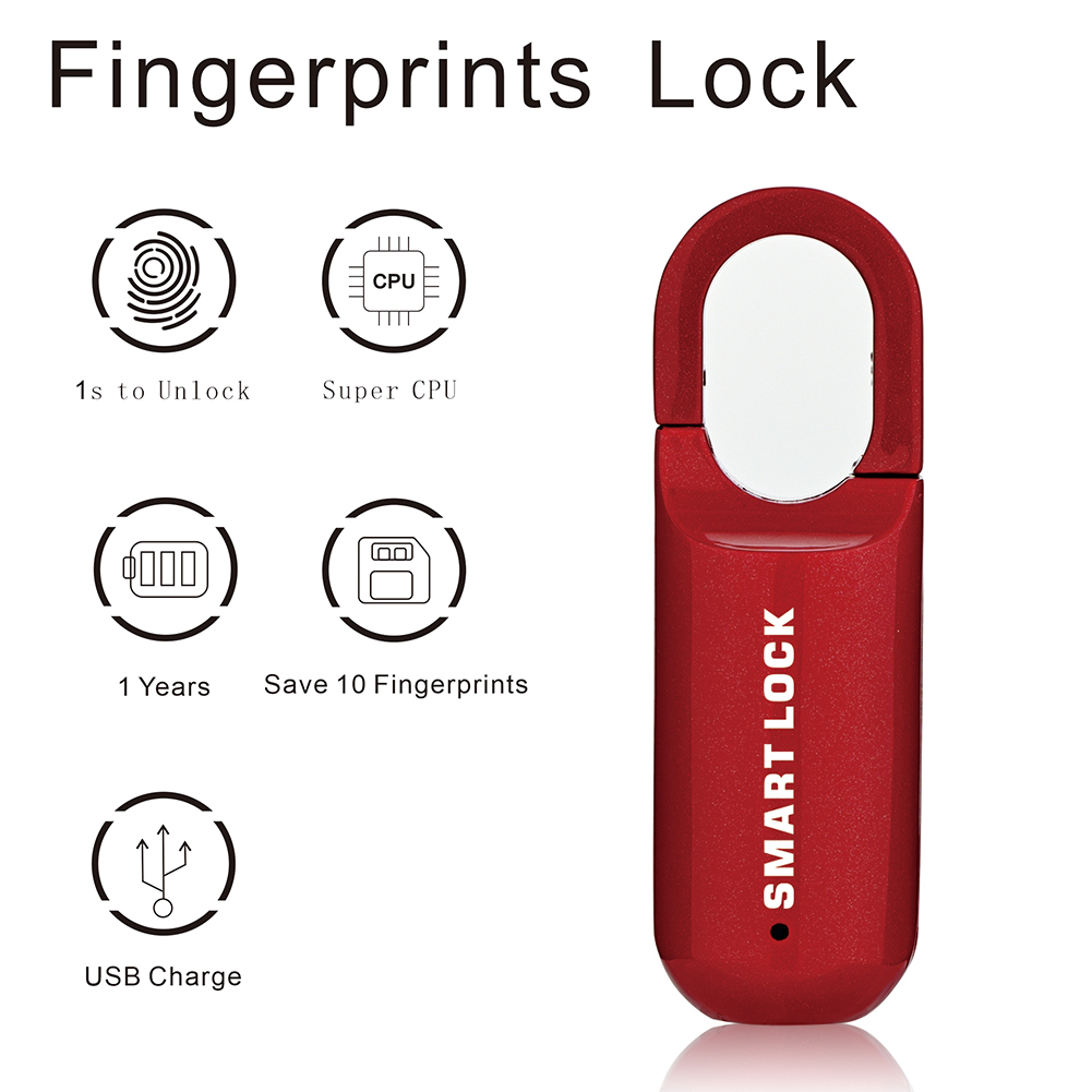 Ultra-Portable Smart Fingerprint USB Rechargeable Padlock (Buy 2 Free Shipping)