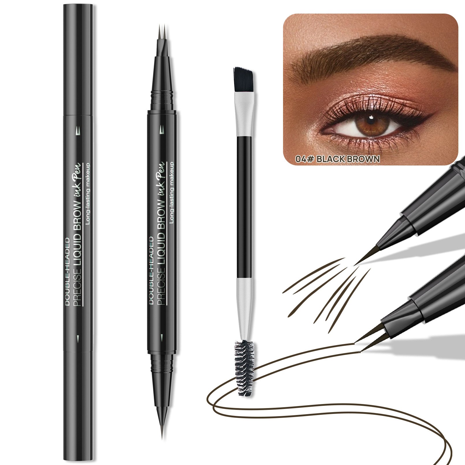 💖 Achieve Perfect Brows Instantly✨2-in-1 Dual-Ended Eyebrow Pen