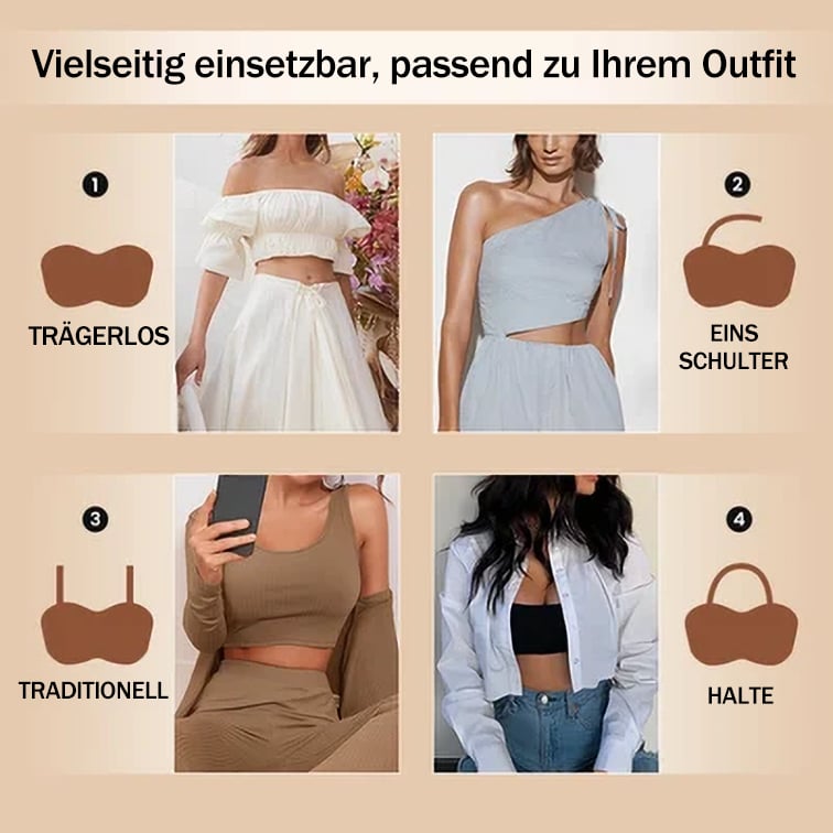 🔥Letzter Tag Kaufe 1 und erhalte 3 Packungen👍Nahtloser, trägerloser, konvertierbarer Bandeau-BH mit voller Unterstützung