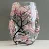 Four Seasons Tree Wine Glasses - Hand Painted Art