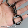 (🎄 Christmas Hot Sale - 49% OFF) 🔑Titanium Alloy Spring Double Ring Keychain - Buy 5 Get 5 Free