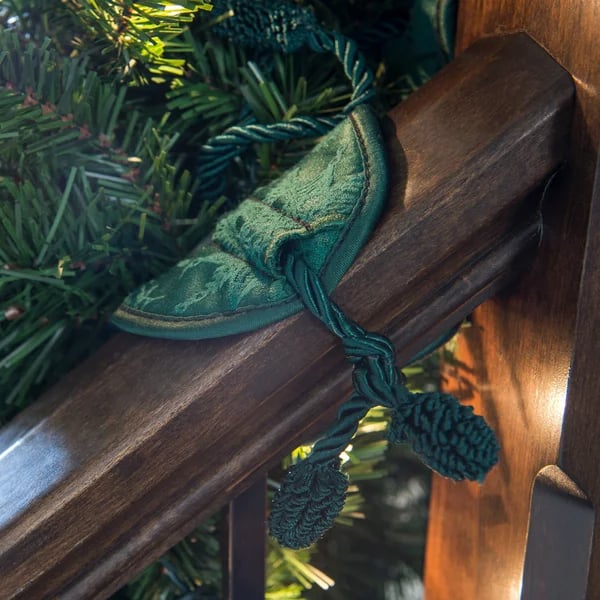Banister Protecting Garland Ties