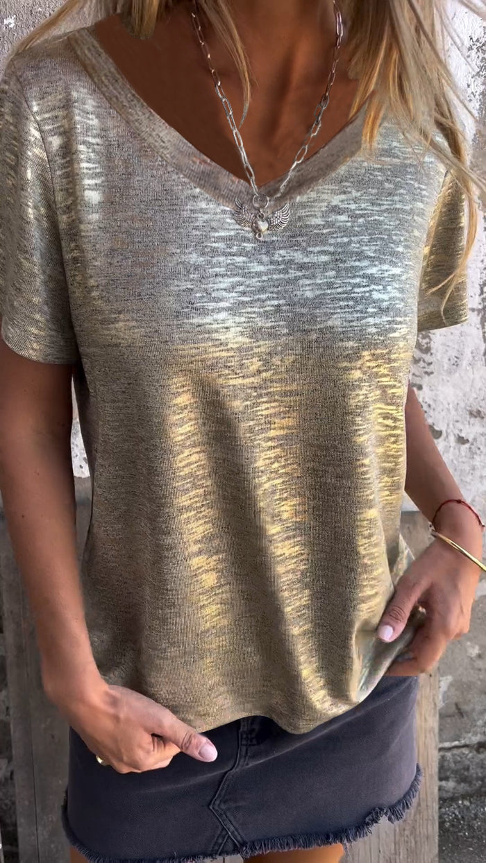 Stamping Short-sleeved T-shirt