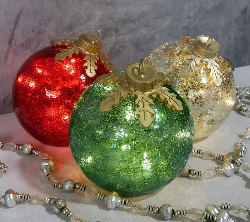 🎄TikTok Christmas Sale -70% OFF🎅Glass Tabletop Christmas Ornaments[3ct]🔔🎁