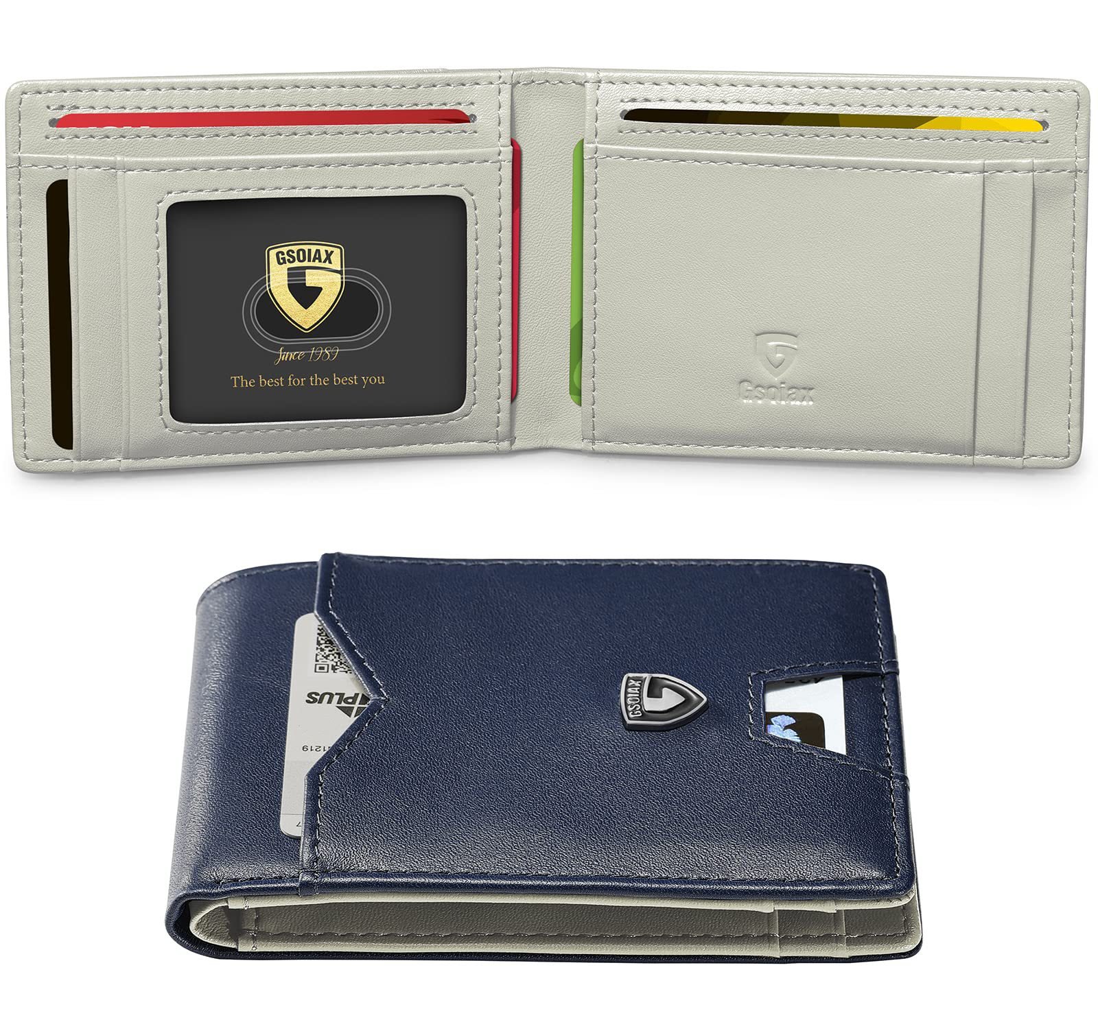 🔥Father's Day Promotion 70% OFF💥Men's Slim Leather RFID Blocking Wallet - Minimalist Carbon Fiber Bifold