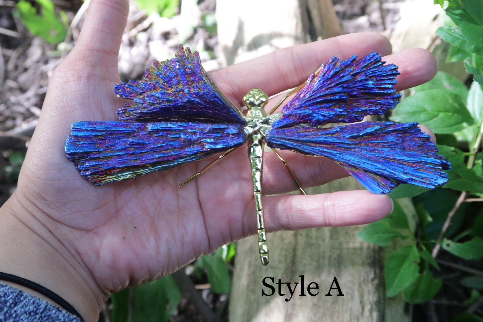 💜🦋AURA TOURMALINE KYANITE DRAGONFLY