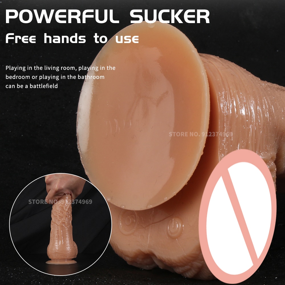 Automatic Retractable Bolt With Base Analog Penis Female Sex Toy  - YJ-01