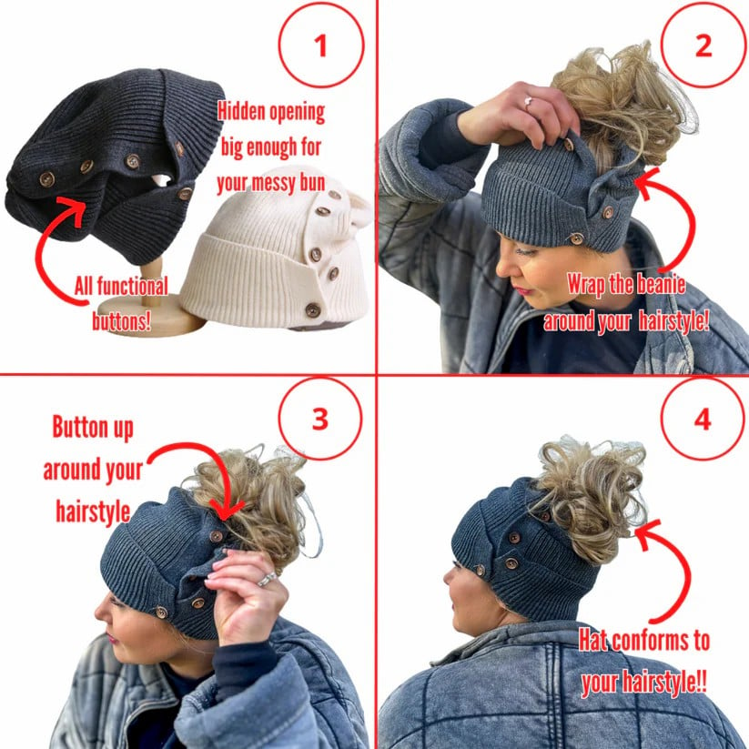 🔥 Hot Sale:49% OFFPonytail-Friendly Adjustable Winter Beanie