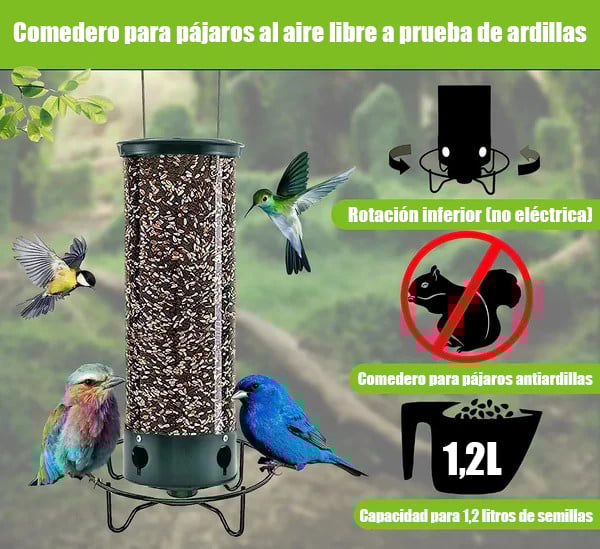 (🔥Promoción Del Último Día 49%OFF🔥)Comedero Para Pájaros A Prueba De Ardillas(Compra 2 Envío Gratis)