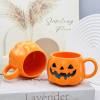 🎁TikTok Last Day Sale - 70% OFF👻Halloween Mugs Set - Black Pumpkin & White Ghost Ceramic Coffee Cups 🎃