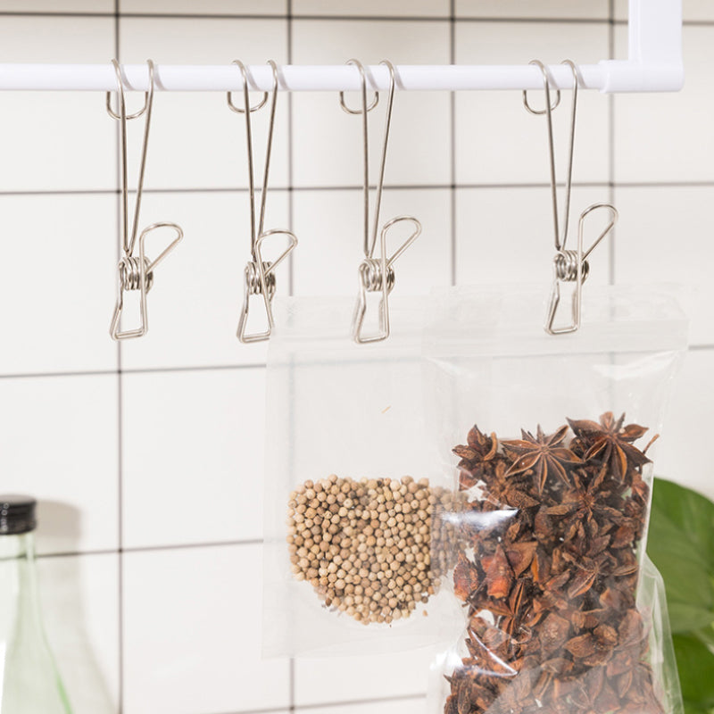 (🔥Last Day Promotion-48%OFF)Stainless Steel Long Tail Clip with Hooks--5 PCs/Set(👍Buy 3 get 3 FREE)