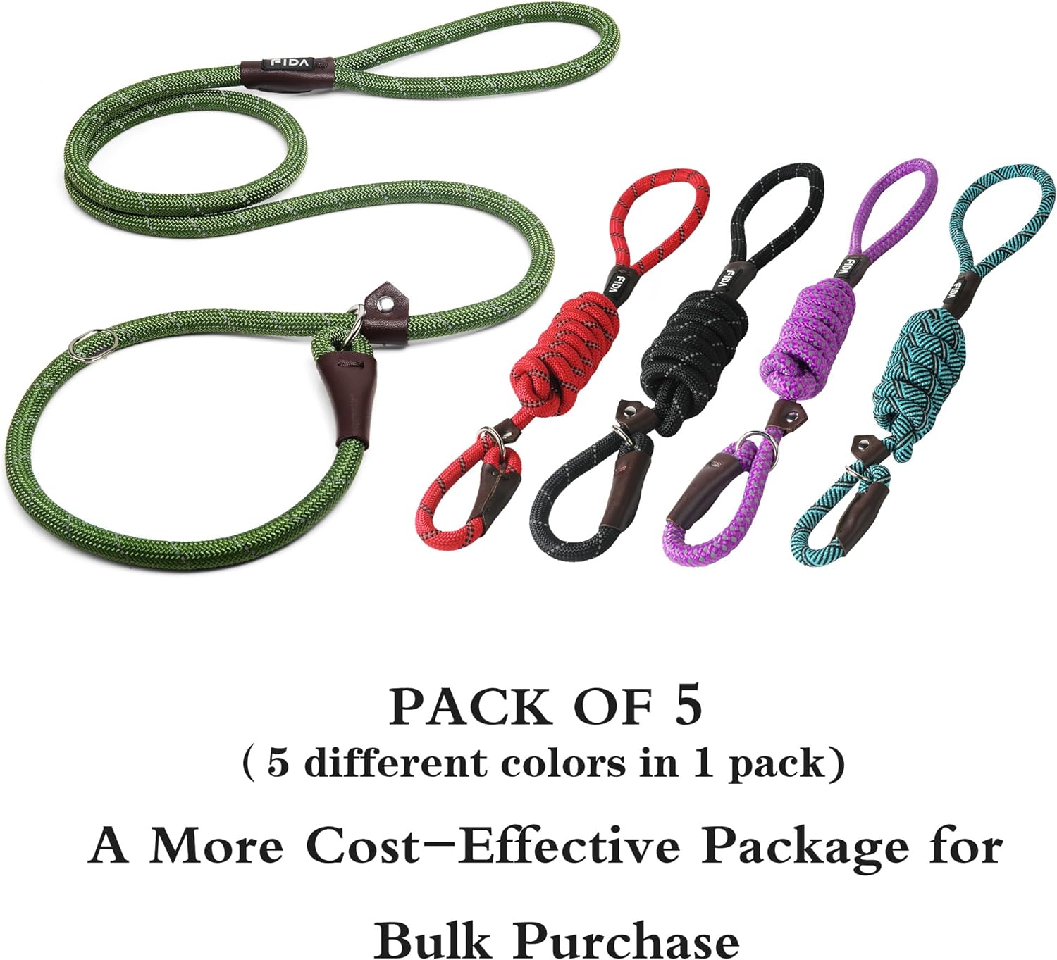 Fida Durable Slip Lead Dog Leash, 6 FT x 1/2