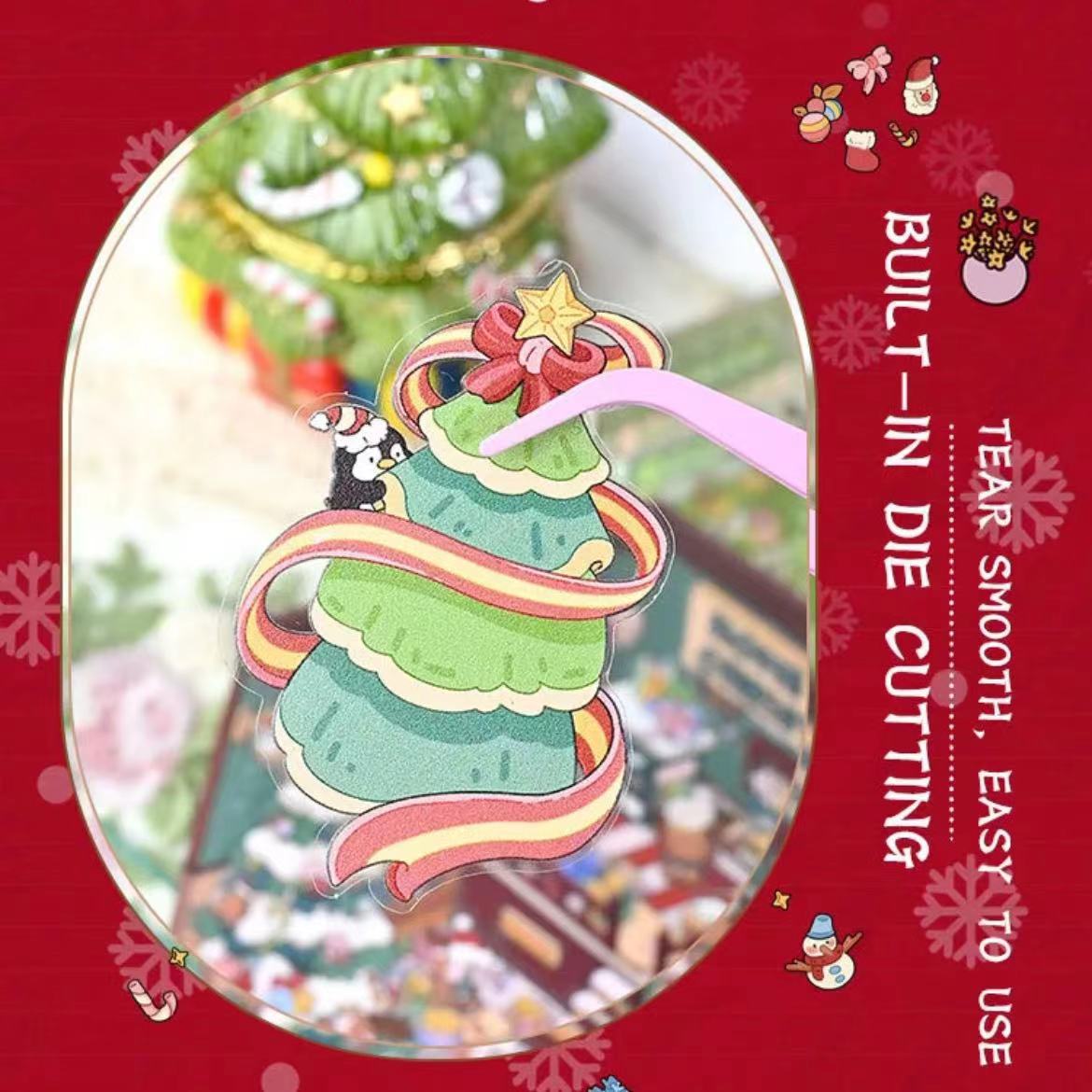 Christmas Stickers Scene! Make A Christmas Party|Gift Shop|Panda Dessert Shop|Hamburger