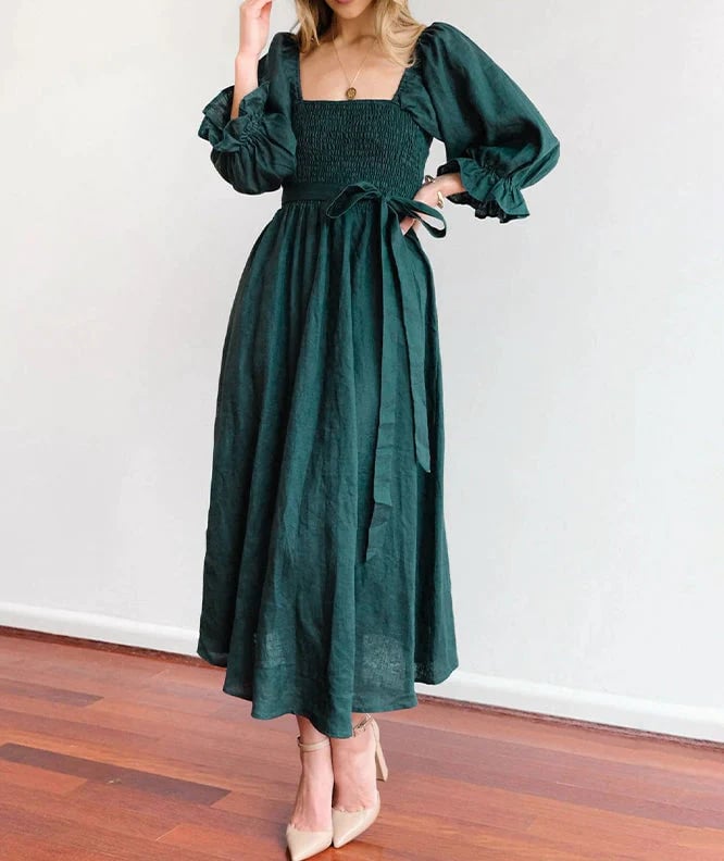 🌈Spring Hot Sale 50% OFF🌈French Ruffled Lantern Sleeves Multi-wear Dress - BUY 2 FREE SHIPPING