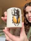 Ceramic Bug Mug – 3D Stag Beetle Design
