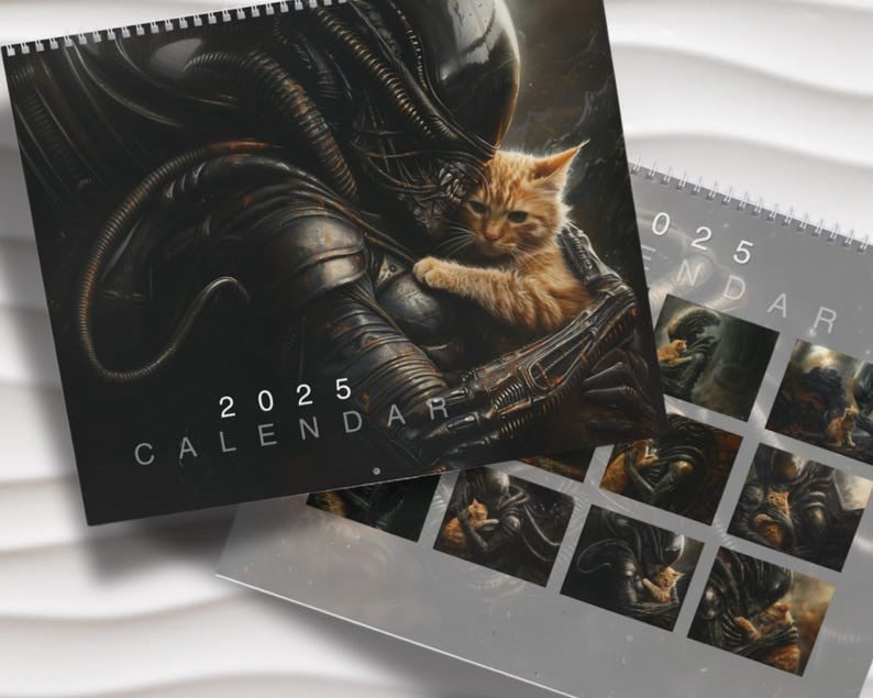 2025 Calendar Science Fiction Movie X Jones Cat