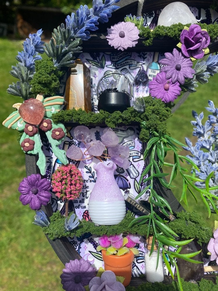 🎁TikTok Last Day Sale - 70% OFF🧙‍♀️Handmade Practical Magic Inspired Hanging Moon w/witch bells🎁Buy 2 Free Shipping