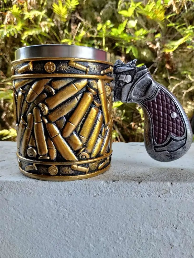 🔥Last Day Promotion 48% OFF-🎁-Stainless Steel Bullet Pattern Beer Mug