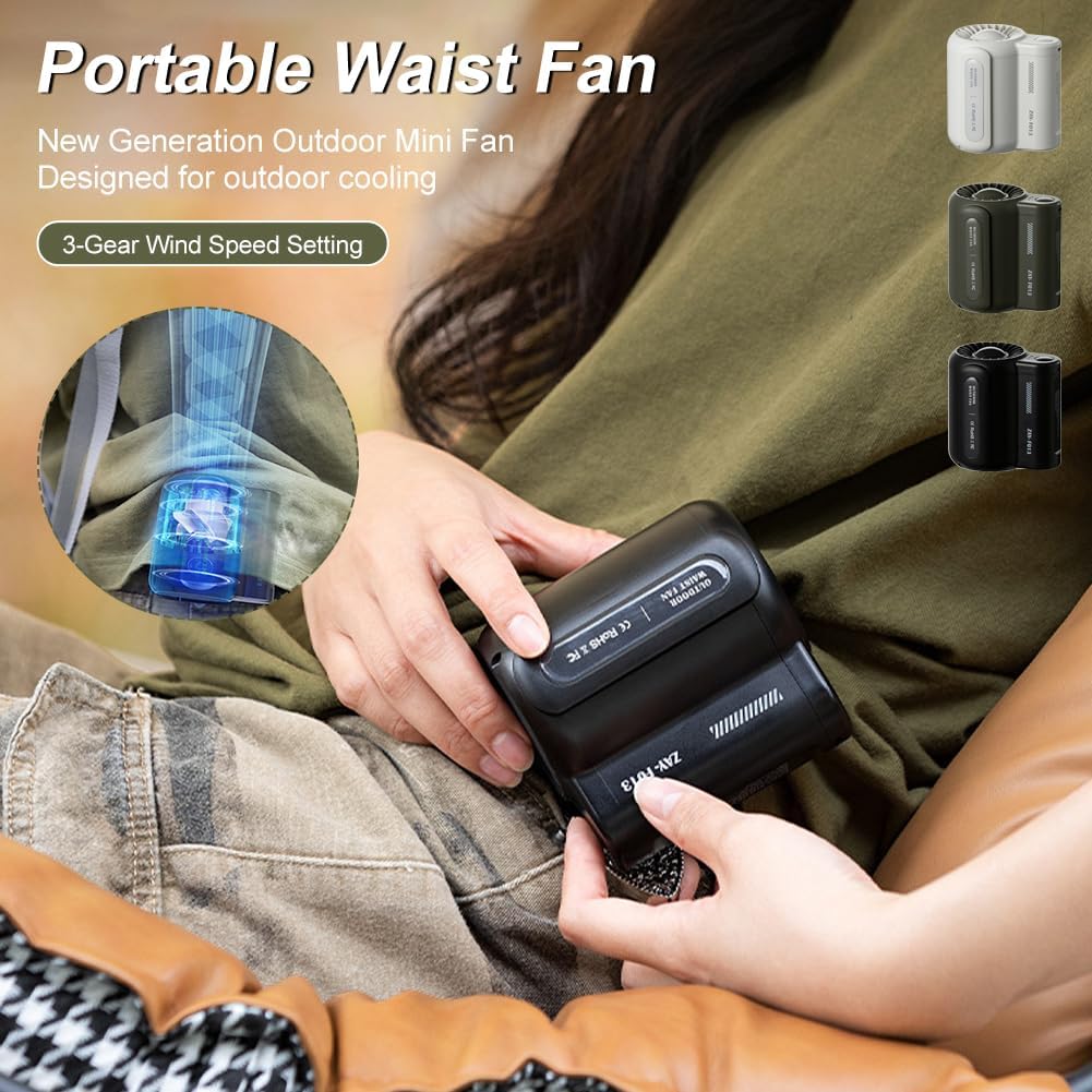 🔥Summer Hot Sale🔥Bladeless Waist Mounted Electric Fan