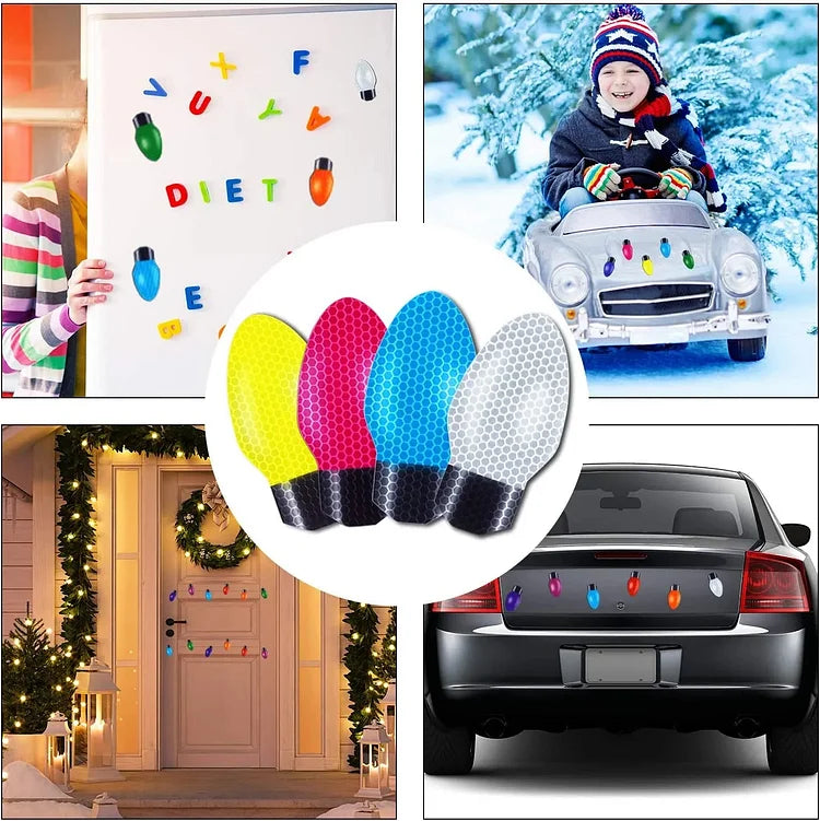 💥LAST DAY SALE 50% OFF🌲Reflective Light Bulb Magnet Decoration Set